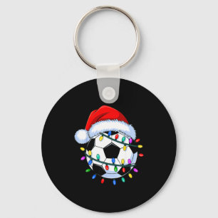 Santa Soccer Ball Christmas Soccer Keychain