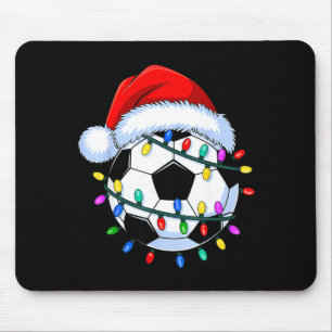 Santa Soccer Ball Christmas Soccer Mouse Pad