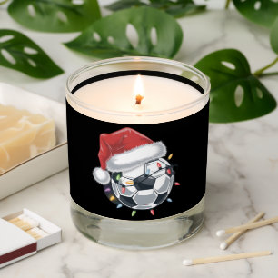 Santa Soccer Ball Sports Christmas Soccer Player Scented Candle