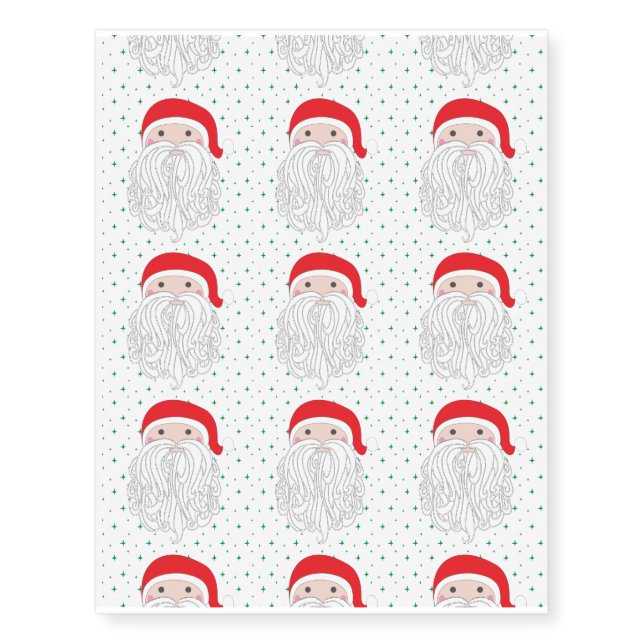 Santa Sparkle Temporary Tattoos (Front)