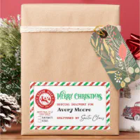 Christmas Mail From Santa North Pole Delivery Rectangular Sticker, Zazzle