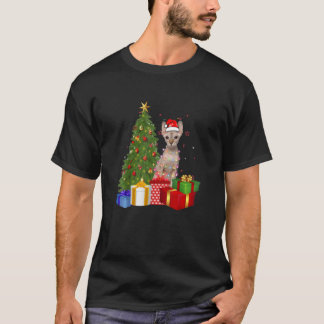 Santa Sphynx Cat Christmas Tree Light Xmas Cat Cla T-Shirt