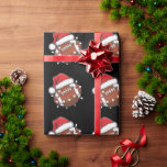 Santa Sports Christmas American Football Lover Wrapping Paper<br><div class="desc">Santa Sports Men Boys Christmas Football Player</div>