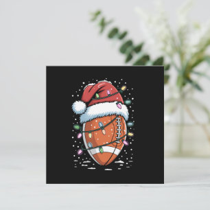 Santa Sports Christmas American Football Player  Invitation