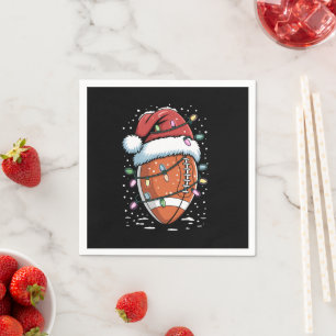 Santa Sports Christmas American Football Player  Napkins