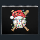 Santa Sports Christmas Baseball Player Calendar<br><div class="desc">Santa Sports Christmas Baseball Player</div>