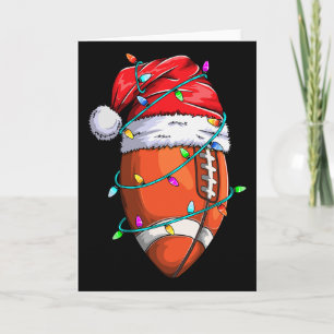 Santa Sports Design For Men Boys Christmas Footll  Card