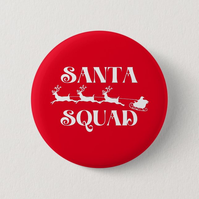 Santa Squad Christmas Button (Front)