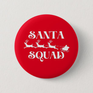 Santa Squad Christmas Button
