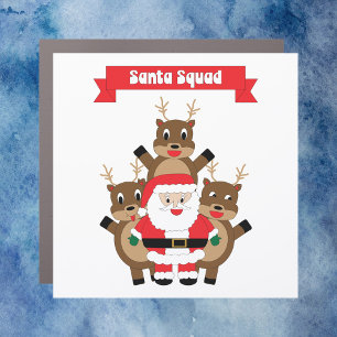 Santa Squad Christmas Funny Reindeer Car Magnet