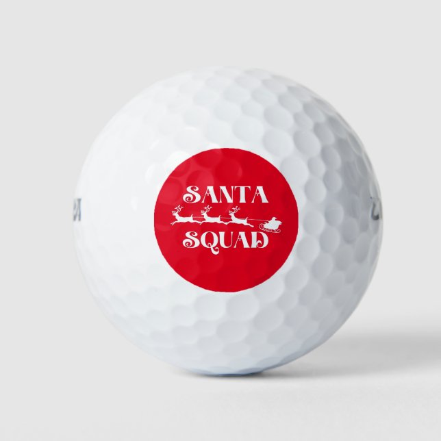 Santa Squad Christmas Golf Balls (Front)