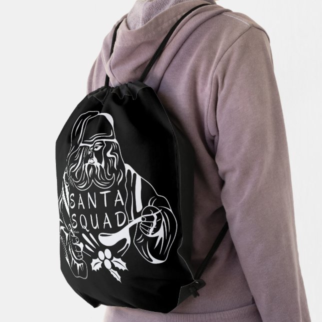 SANTA SQUAD funny christmas gift idea              Drawstring Bag (Insitu)
