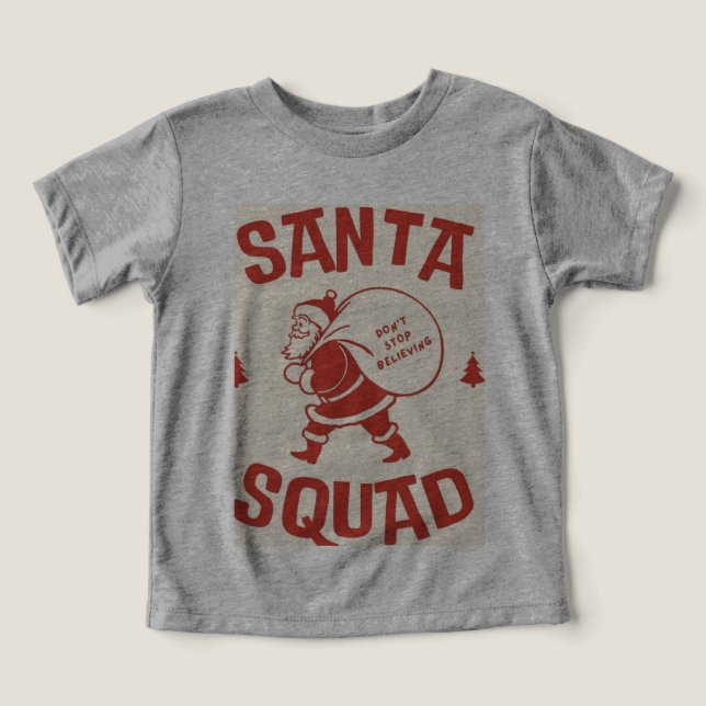 SANTA SQUADE IN RED COLOUR DISIGN ON T TODDLER T-SHIRT (Design Front)