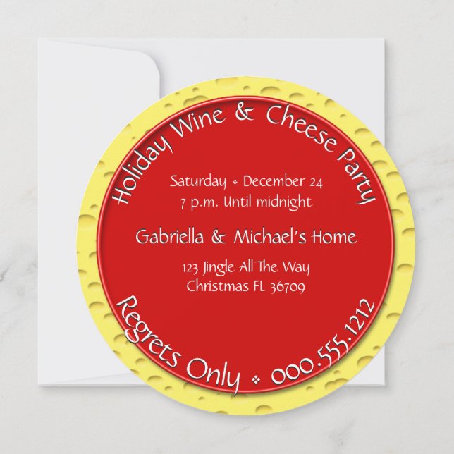 Santa Squirrel is Jolly • Holiday Party Invitation (Back)
