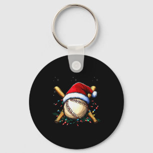 Santa Srts Design For Men Boys Christmas Baseball Keychain