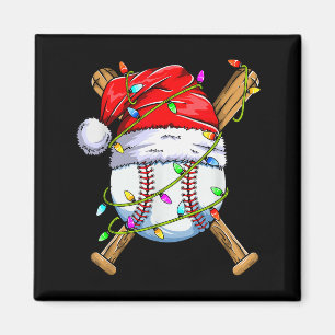 Santa Srts Design For Men Boys Christmas Baseball  Magnet