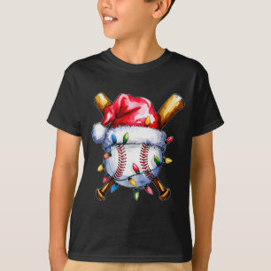 Santa Srts Design For Men Boys Christmas Baseball T-Shirt