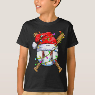 Santa Srts Design For Men Boys Christmas Baseball T-Shirt
