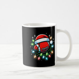 Santa Srts Design For Men Boys Christmas Football Coffee Mug