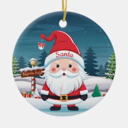 Santa, St Nicholas Kris Kringle Father Xmas 🎄🎅🏼 Ceramic Ornament