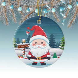 Santa, St Nicholas Kris Kringle Father Xmas 🎄🎅🏼 Ceramic Ornament