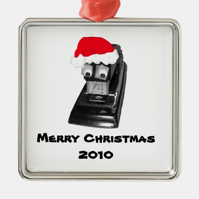 Santa Stapler Merry Christmas 2010 Ornament (Front)