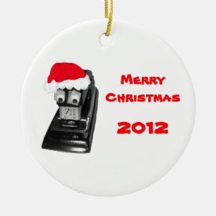 Santa Stapler Merry Christmas 2010 Ornament