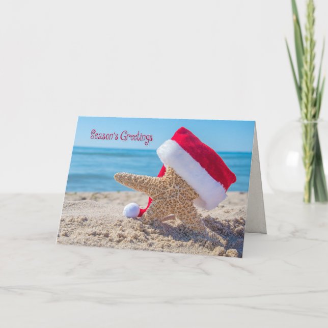 Santa starfish Season's Greetings Card (Front)