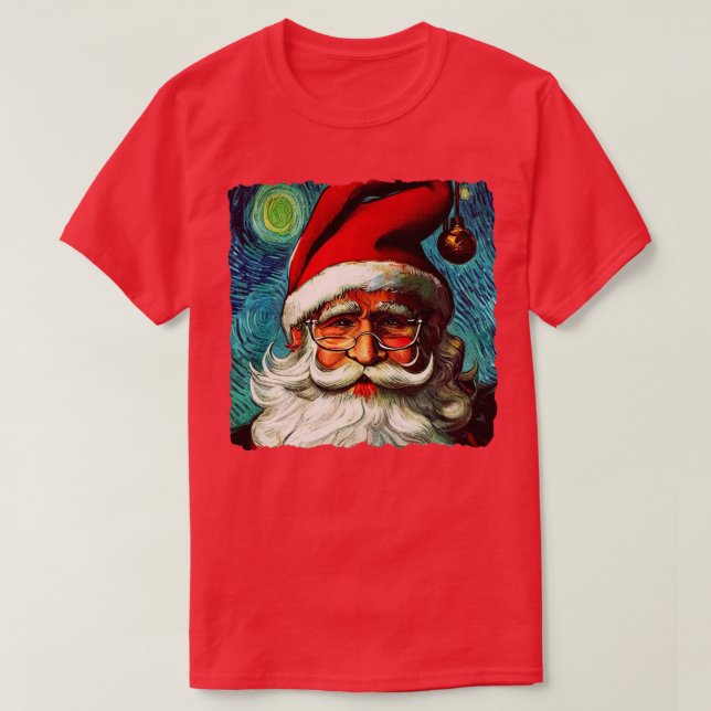 Santa Starry Night T-Shirt (Design Front)