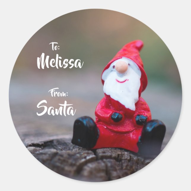 Santa sticker with To & From (Front)