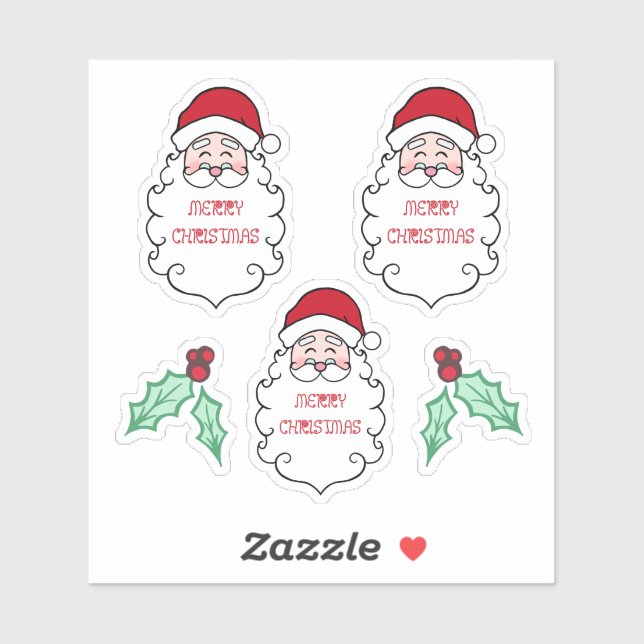 Santa Stickers (Sheet)
