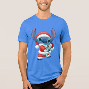 Santa Stitch - Holiday Aloha! Tri-Blend Shirt