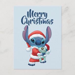 Santa Stitch Holiday - Mele Kalikimaka from Hawaii Postcard