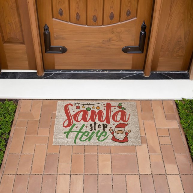  Santa Stop Here Fiber Doormat (Insitu (Outdoor))
