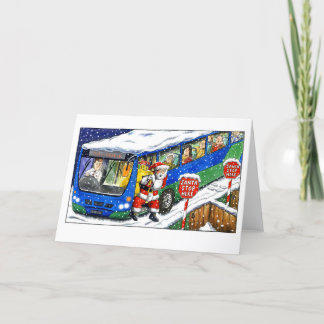 Santa stop here holiday card