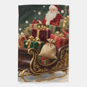 Santa Stops here - Garden Flag