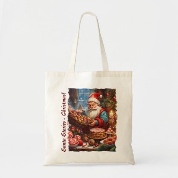 Santa Stories - Christmas - 13 Tote Bag by VintageStyleStudio at Zazzle