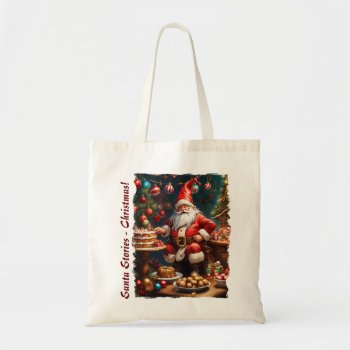 Santa Stories - Christmas - 15 Tote Bag by VintageStyleStudio at Zazzle