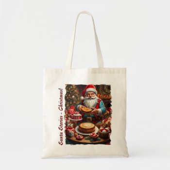 Santa Stories - Christmas - 18 Tote Bag by VintageStyleStudio at Zazzle
