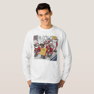 Santa Strike men white long sleeve shirt