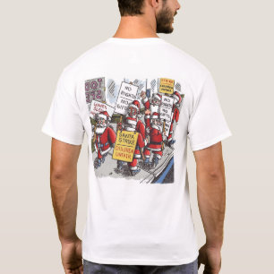 Santa Strike men white T-shirt back