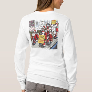 Santa Strike women white long sleeve shirt back
