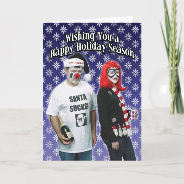 Santa Sucks Christmas Card (Front)