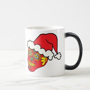 Santa Sugar Skull Color Morph Mug