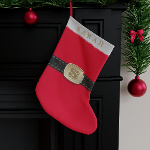 Santa Suit Belly Belt Red Kids Christmas Stocking