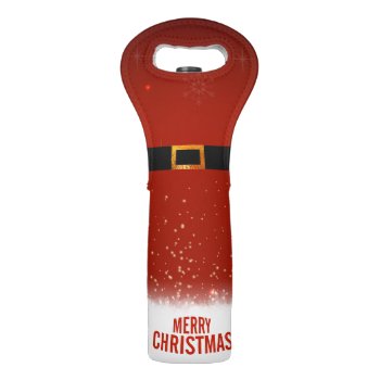 Santa Suit Belt Wine Tote by ChristmasBellsRing at Zazzle
