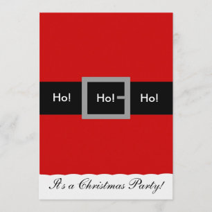Santa Suit Christmas Invitation, Ho!, Ho!, Ho! Invitation