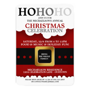cute santa claus invitations zazzle