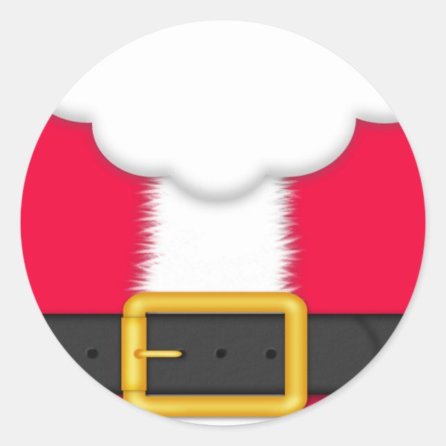 Santa Suit Classic Round Sticker (Front)