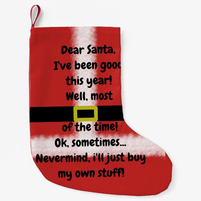 Santa Suit Funny Christmas Stocking Zazzle